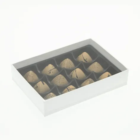 12 Choc Board Base & Clear Lid; White